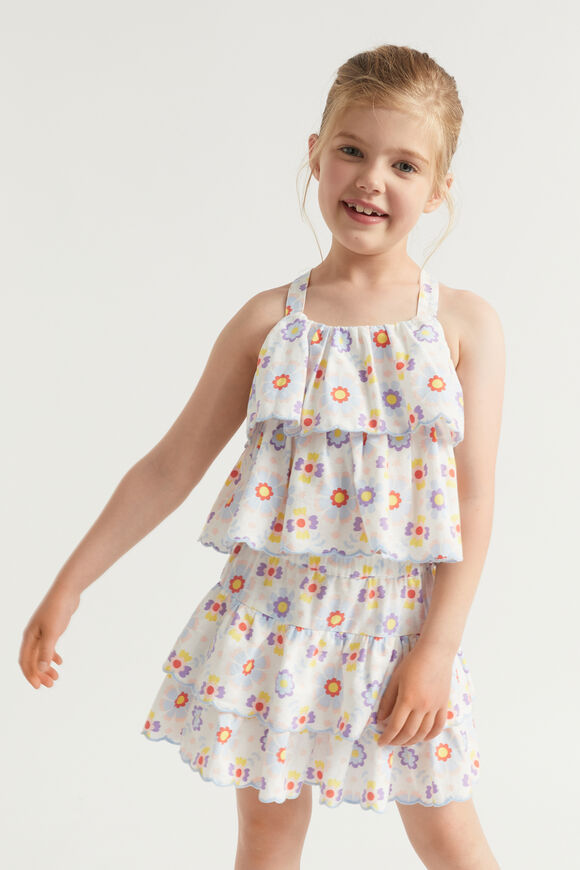 Scalloped Tier Skirt  Multi  hi-res