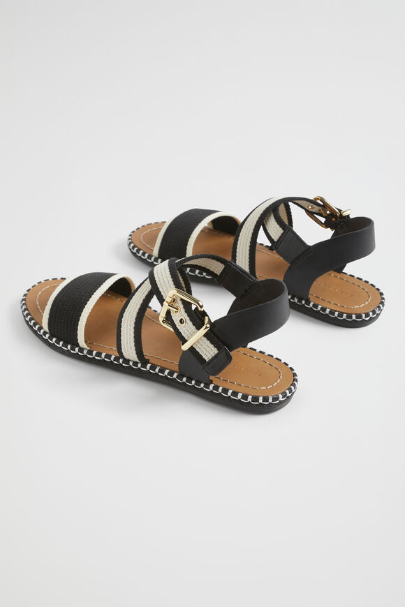 Bree Woven Sandal  Black Cream  hi-res