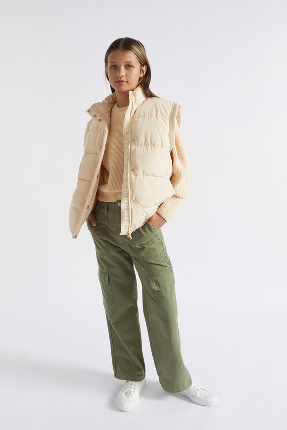 Oversized Puffa Vest  Chai  hi-res