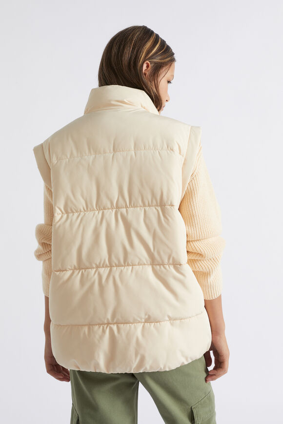 Oversized Puffa Vest  Chai  hi-res