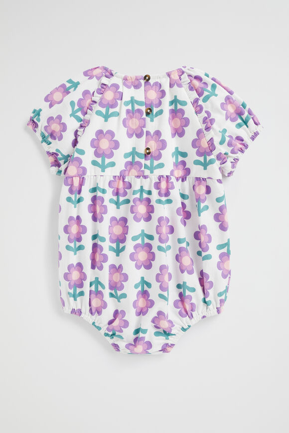 Retro Floral Romper  Multi  hi-res