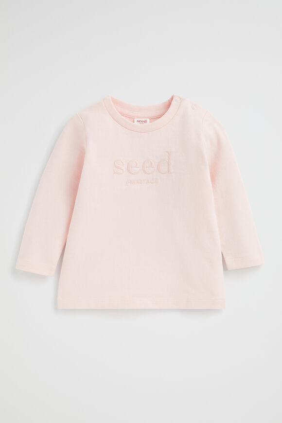 Core Logo Rugby Tee  Dusty Rose  hi-res