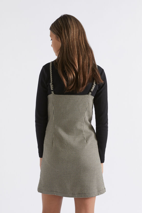 Check Button Dress  Black Check  hi-res