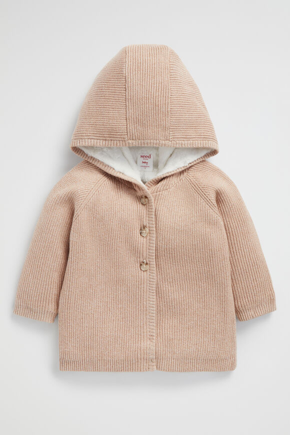 Sherpa Lined Cardi  Cappuccino  hi-res