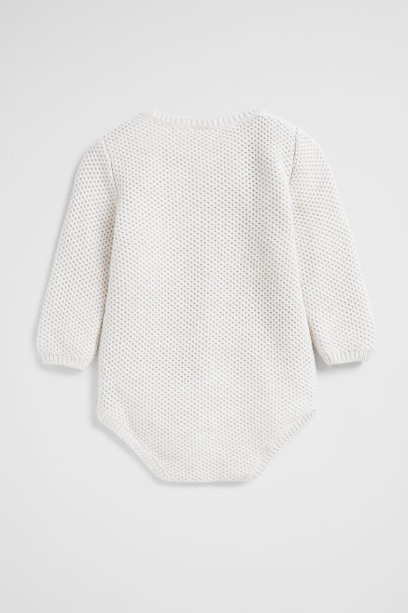 Textured Knit Romper  Snow Marle  hi-res