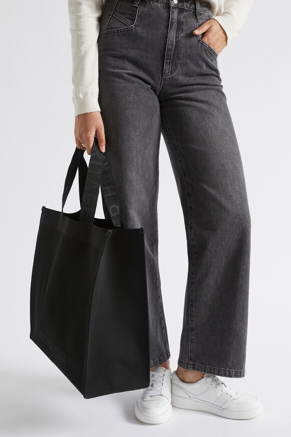 Knitted Tote  Black  hi-res