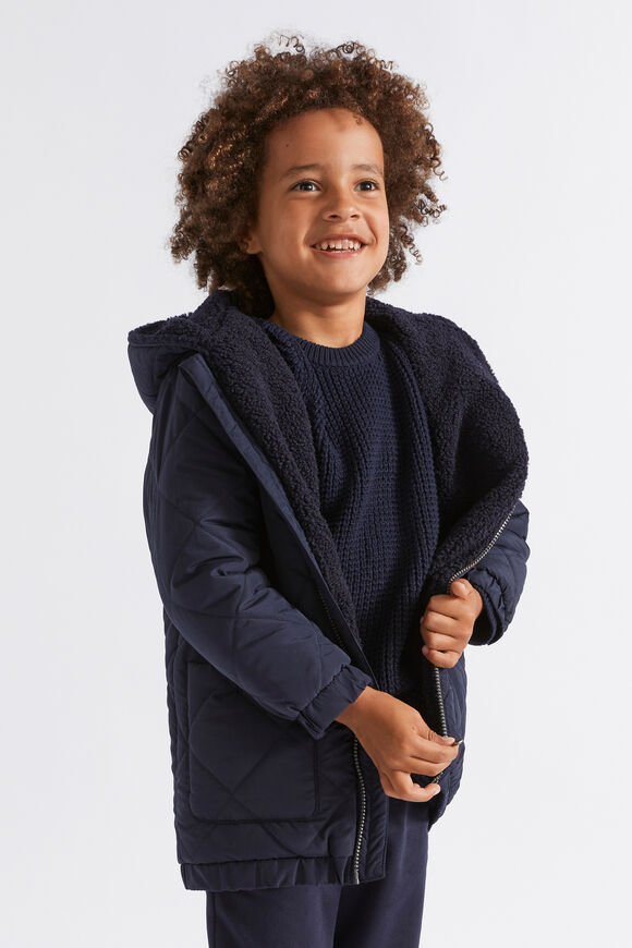 Quilted Anorak  Midnight Blue  hi-res