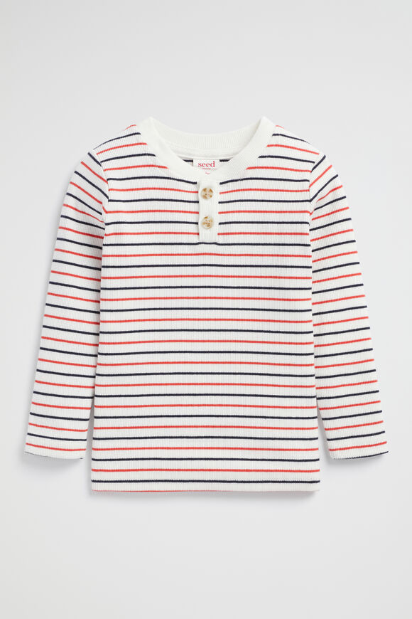 Henley Rib Tee  Canvas  hi-res