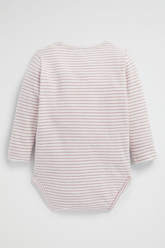 Brushed Stripe Bodysuit  Berry  hi-res