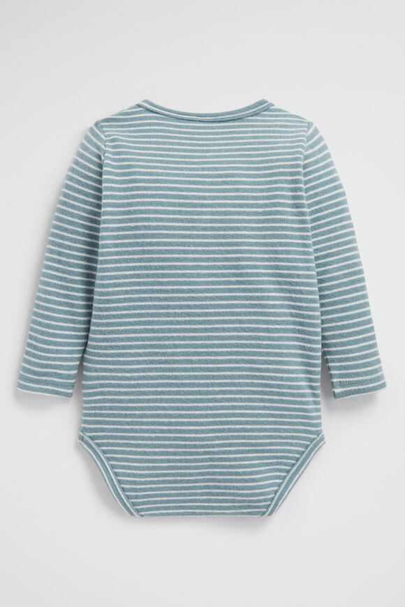 Brushed Stripe Bodysuit  Forest  hi-res