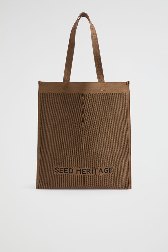 Knitted Logo Tote  Deep Brass  hi-res