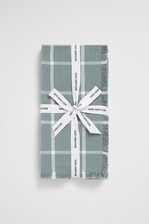Grid Napkin Set of 4  Eucalypt  hi-res
