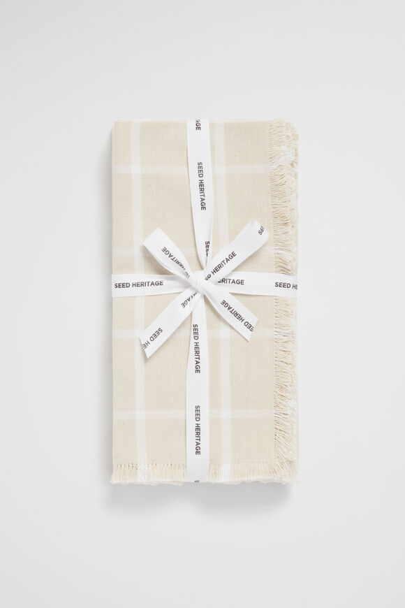 Grid Napkin Set of 4  Stone  hi-res