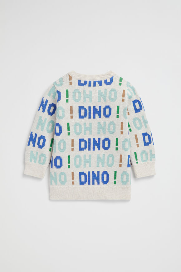 Oh No Dino Knit  Oat Marle  hi-res