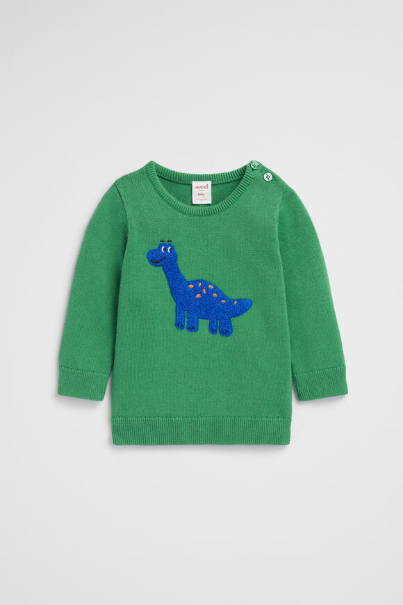 Dino Crew Knit  Jade  hi-res