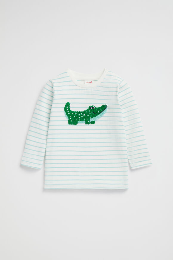Striped Croc Tee  Canvas  hi-res