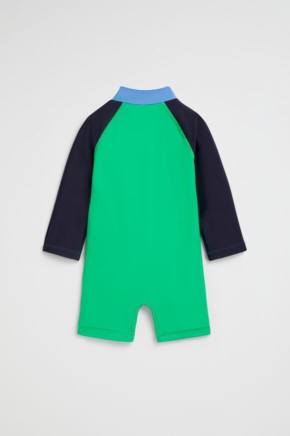 Colourblock Rashsuit  Pea Green  hi-res