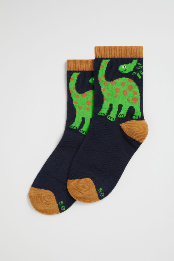 Dino Sock  Navy  hi-res