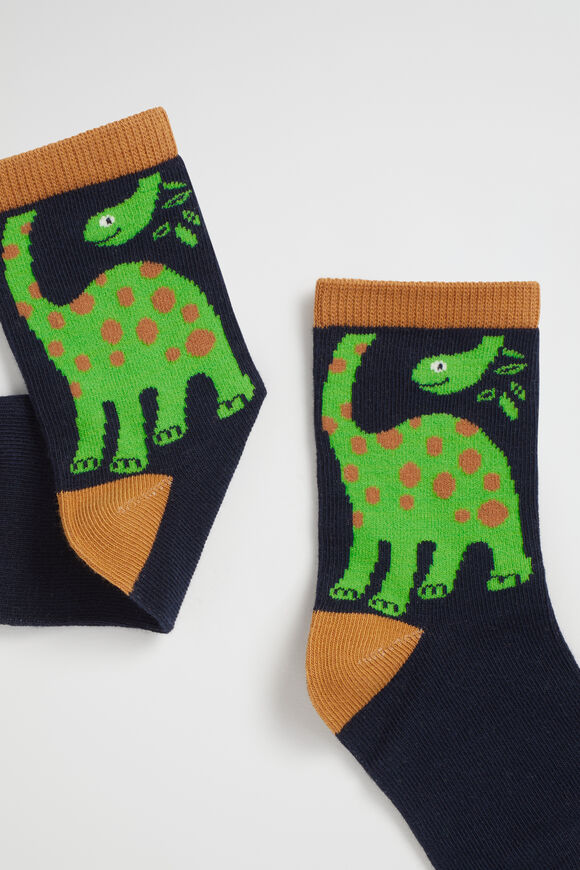 Dino Sock  Navy  hi-res