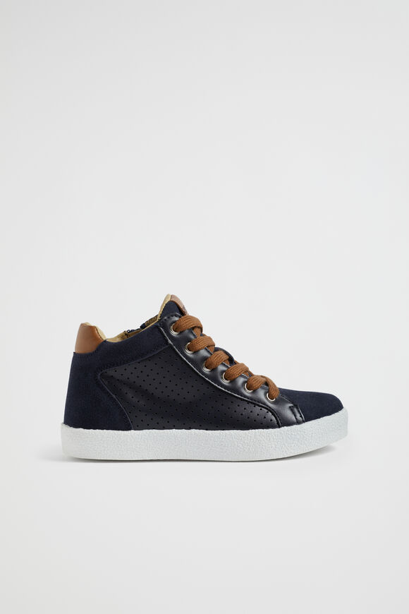 Perforated High top  Navy  hi-res
