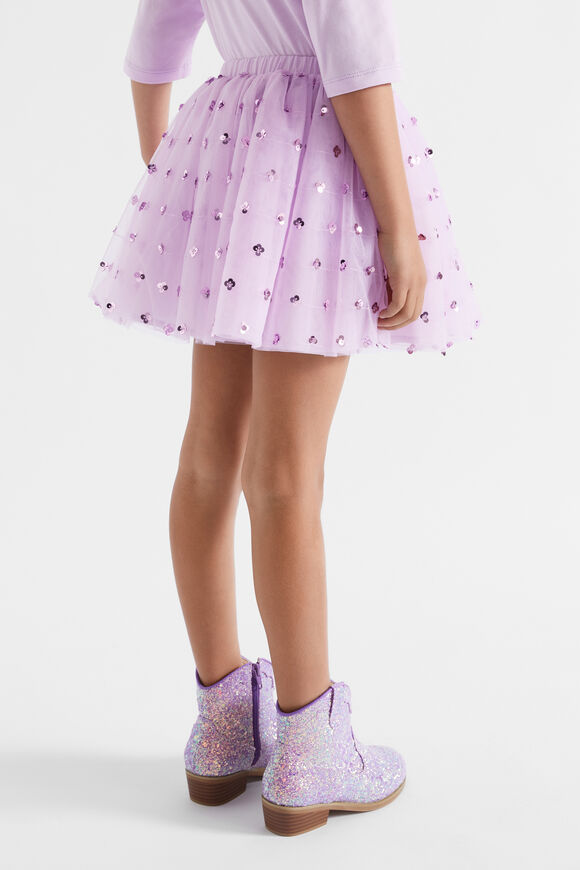 Sequin Bubble Hem Daisy Tutu  Orchid  hi-res