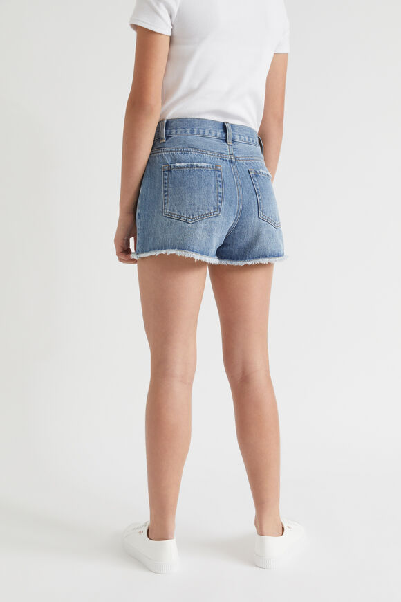 Cut Off Denim Shorts  Bright Sky  hi-res
