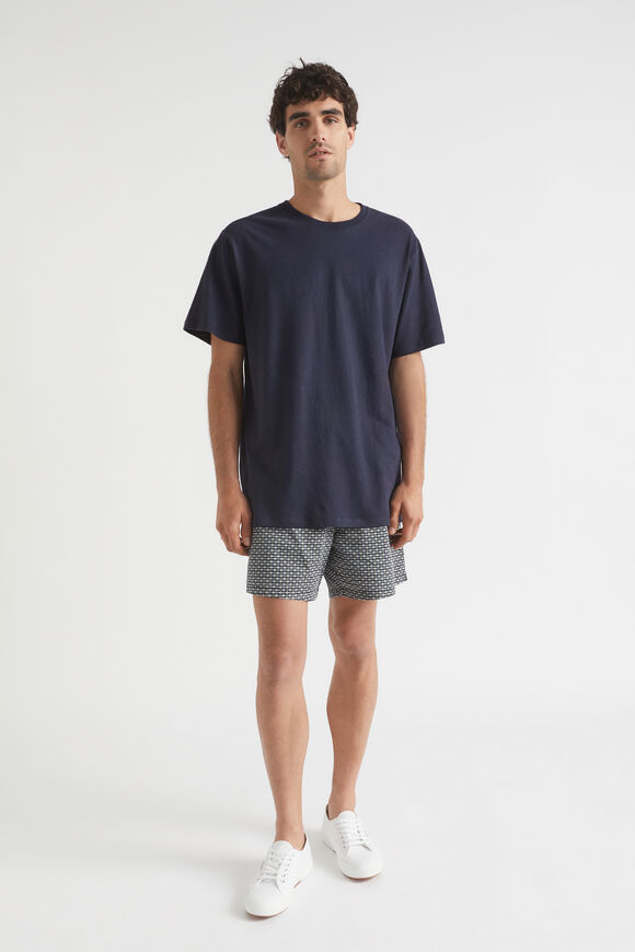 Mens Linen Tee  Midnight Blue  hi-res
