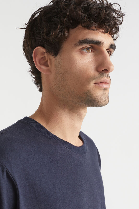 Mens Linen Tee  Midnight Blue  hi-res