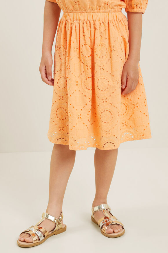 Midi Geo Cutwork Skirt  Apricot  hi-res