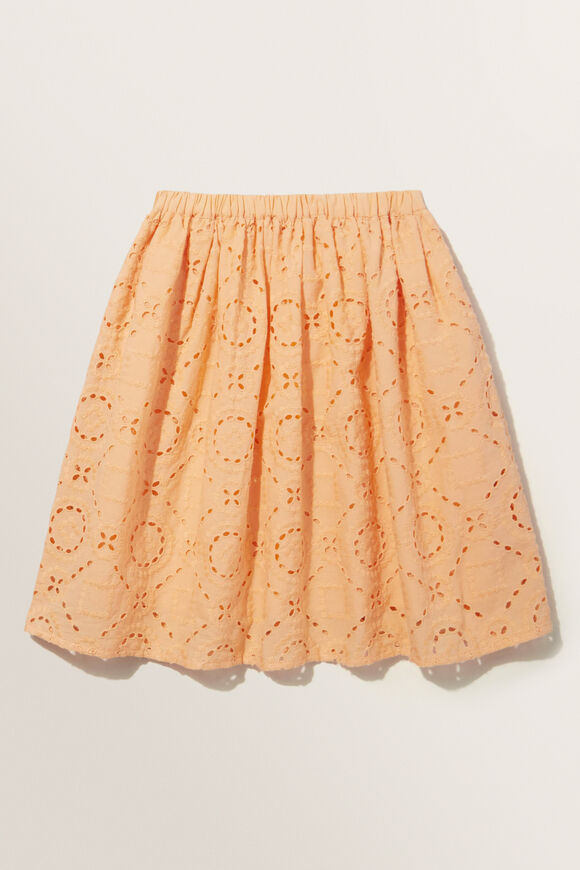 Midi Geo Cutwork Skirt  Apricot  hi-res