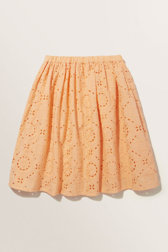 Midi Geo Cutwork Skirt  Apricot  hi-res