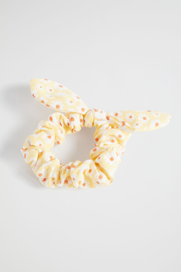 Floral Tie Bow Scrunchie  Multi  hi-res