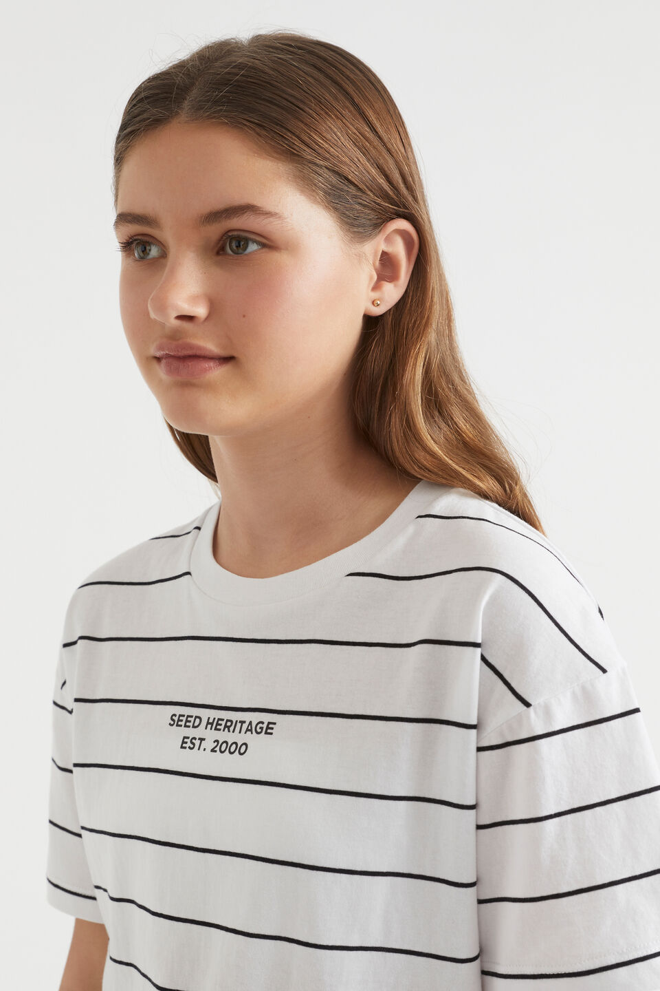Core Logo Tee  White Black