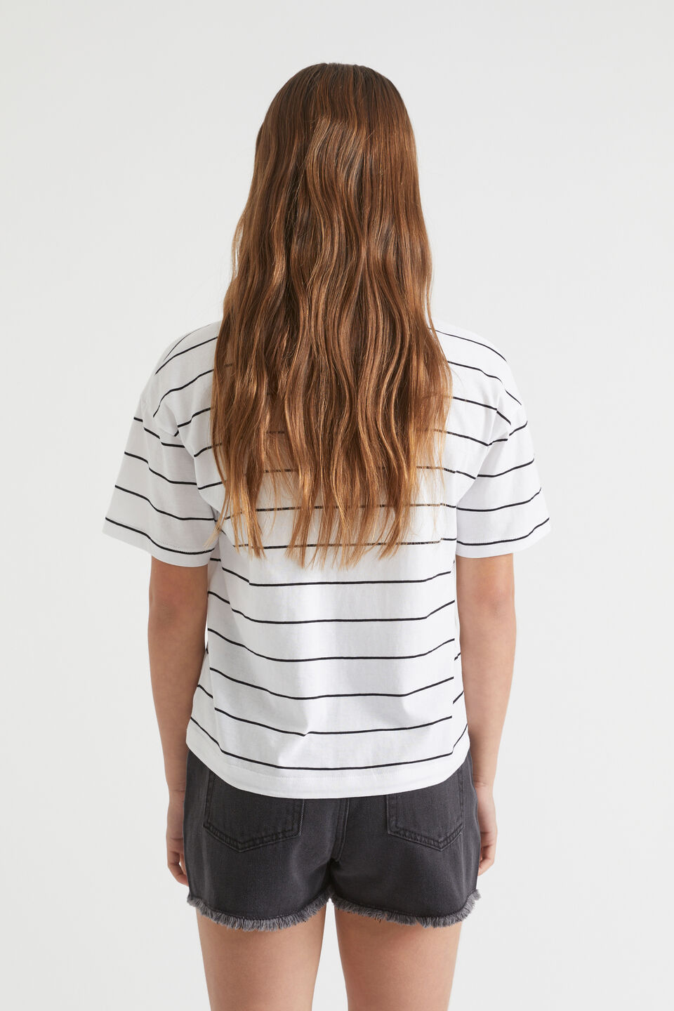 Core Logo Tee  White Black
