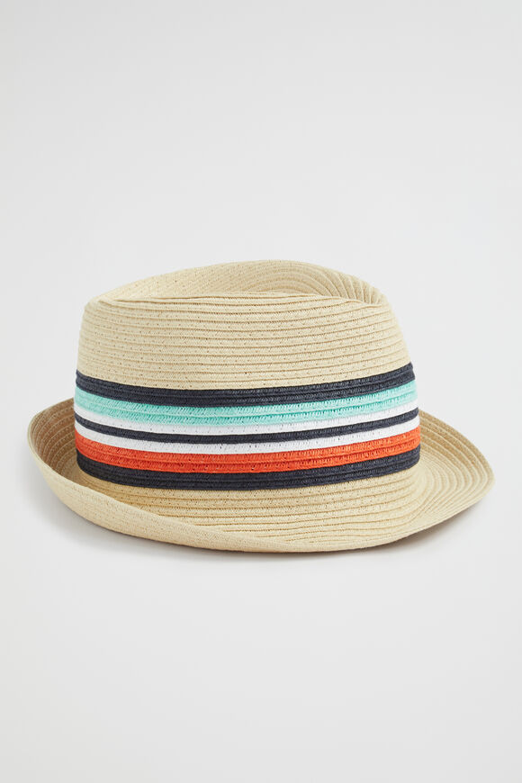 Colour Block Fedora  Multi  hi-res