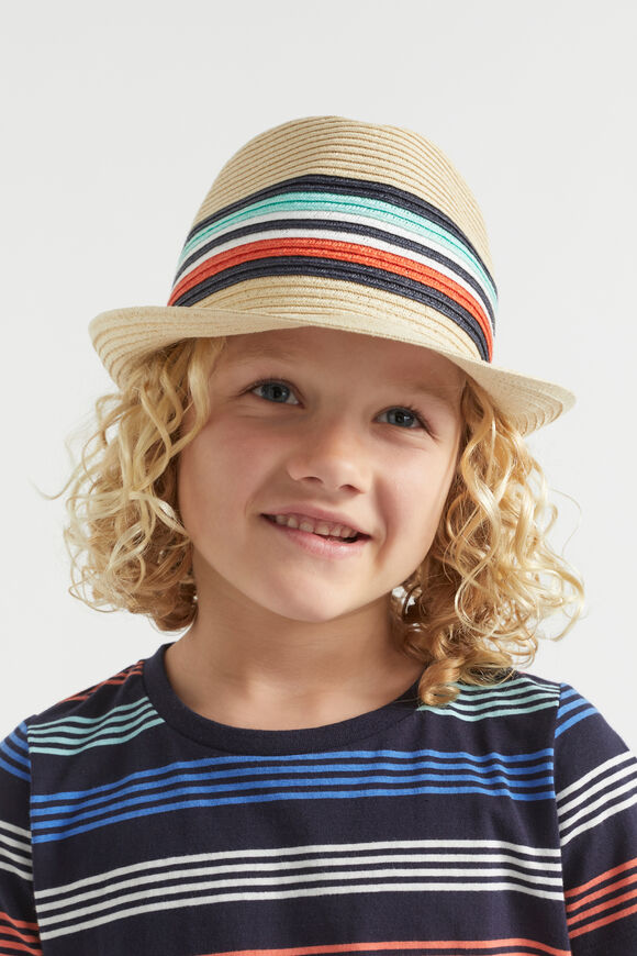 Colour Block Fedora  Multi  hi-res