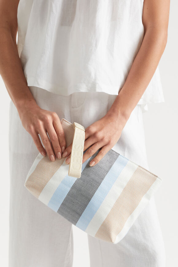 Logo Stripe Pouch  Bluebell Multi  hi-res