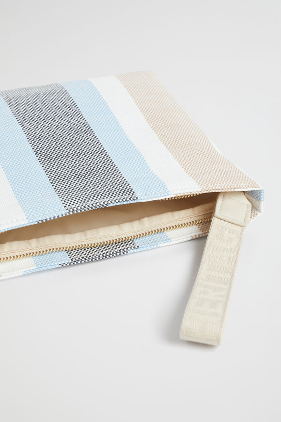 Logo Stripe Pouch  Bluebell Multi  hi-res