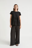 Tiered Jersey Slub Tee  Black  hi-res