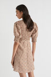 Floral Geo Mini Dress  Auburn Brown Retro  hi-res