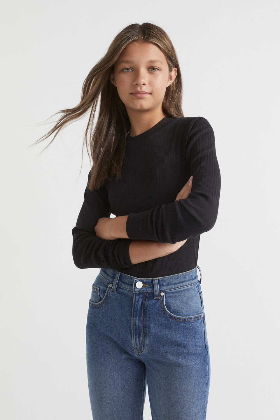 Core Rib Tee  Black