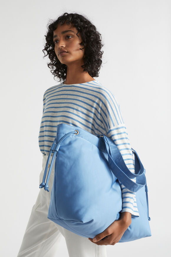 Heritage Logo Tote  Soft Cobalt  hi-res