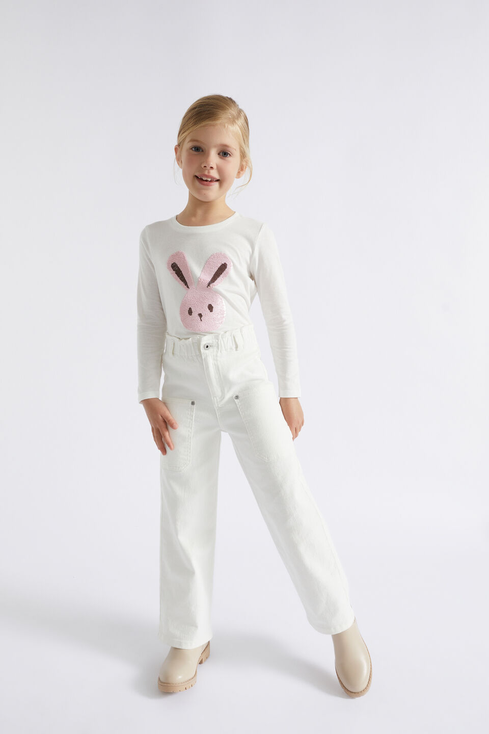 Sequin Bunny Tee  Canvas
