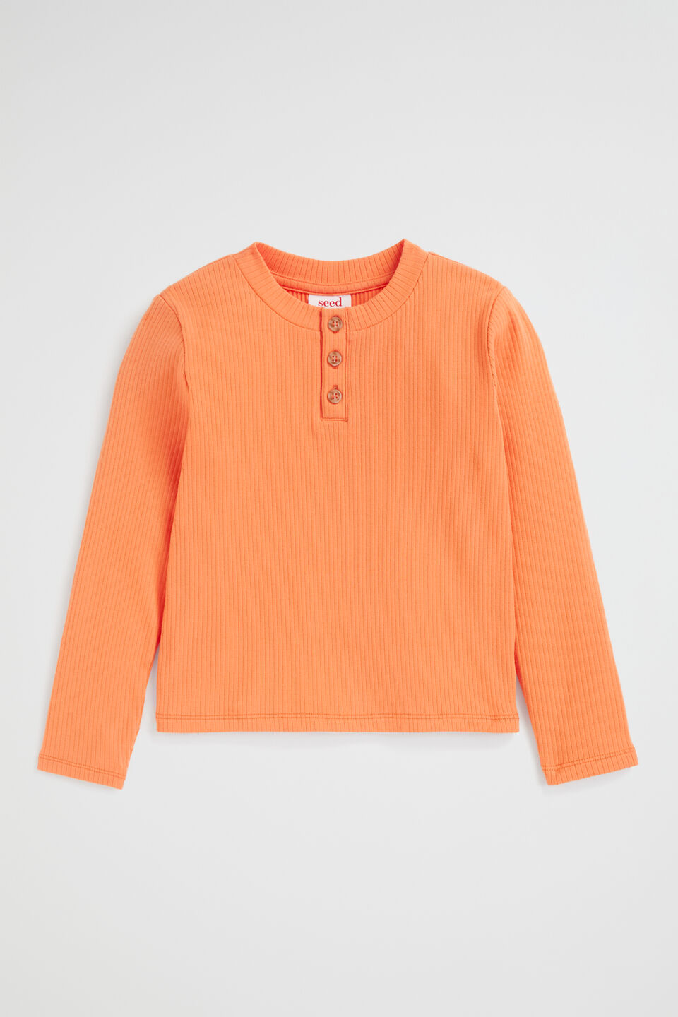 Funnel Rib Tee  Apricot