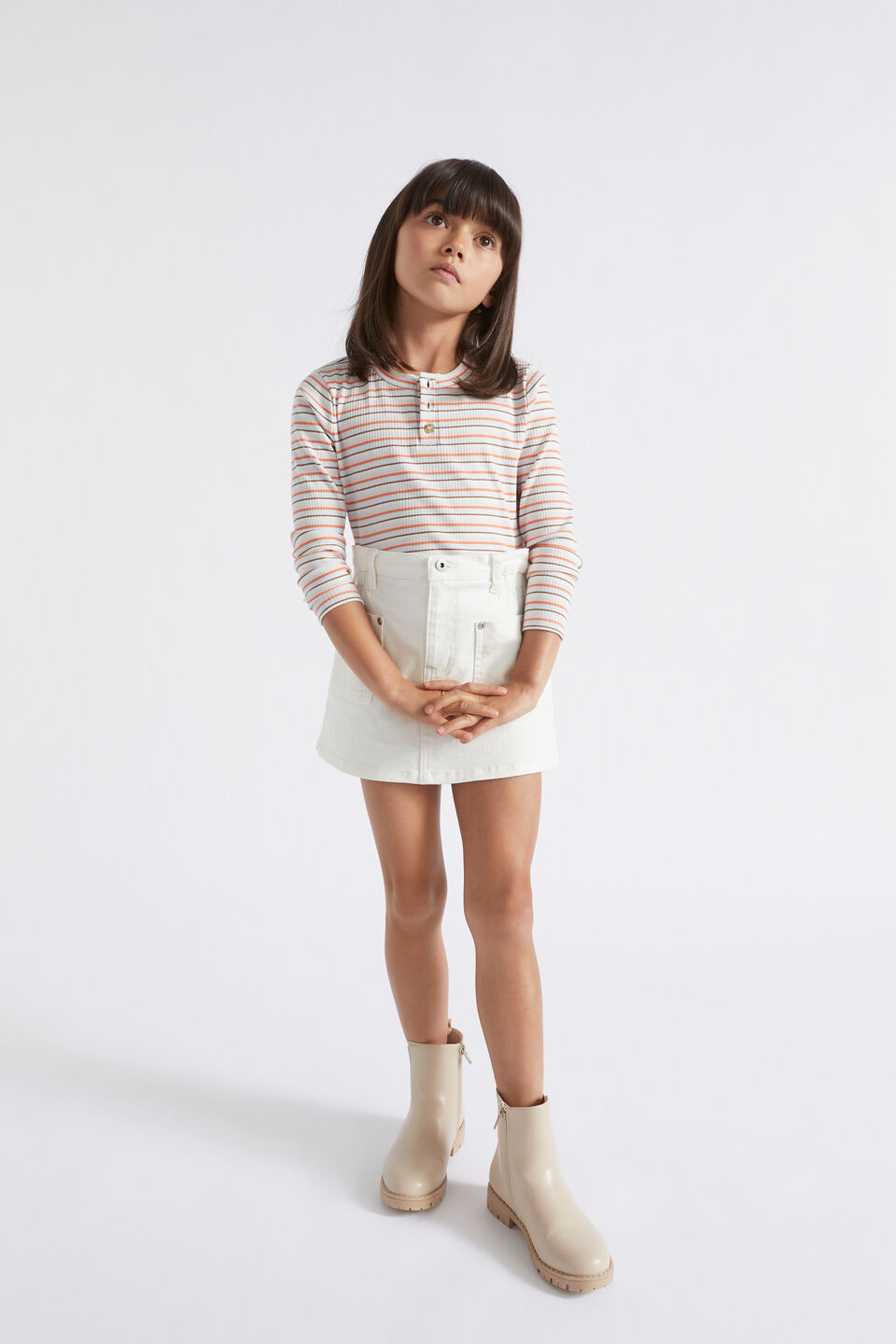 Funnel Rib Tee  Multi
