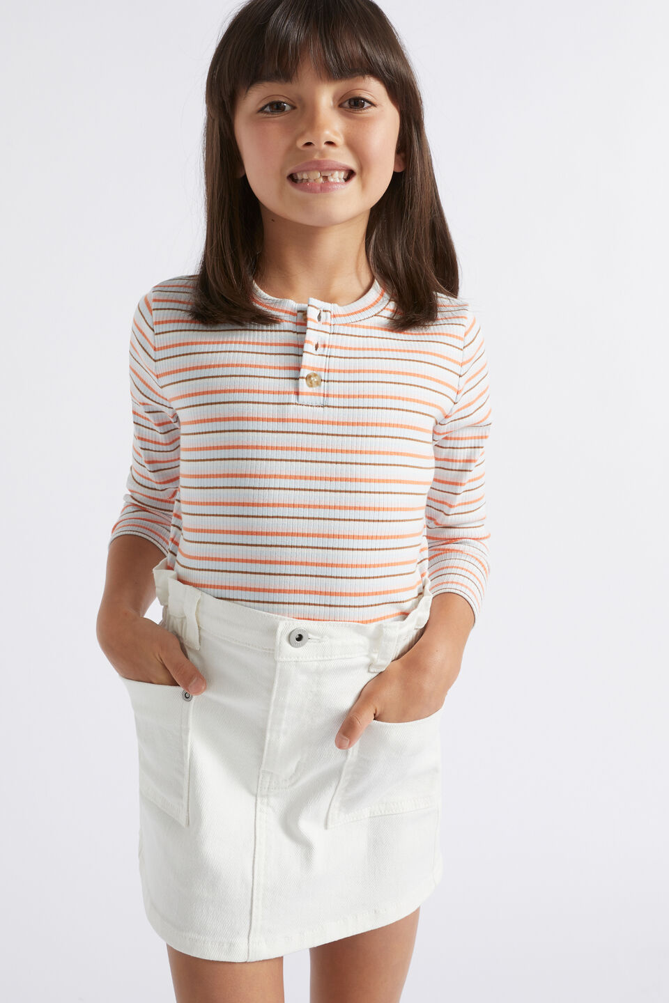 Funnel Rib Tee  Multi