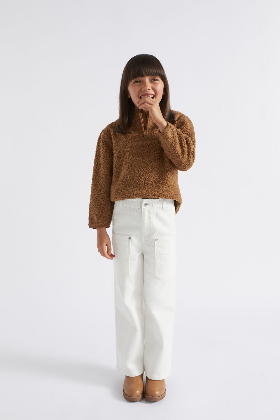Fleece Zip Sweat  Cocoa
