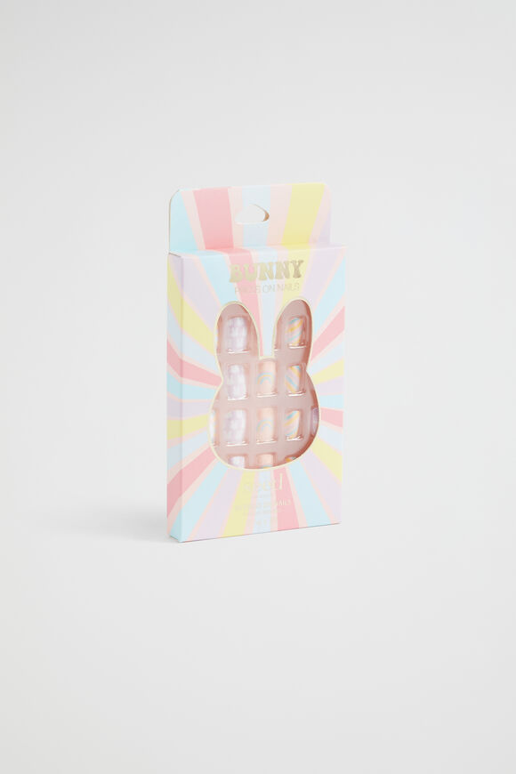 Bunny Rainbow Press on Nails  Multi  hi-res
