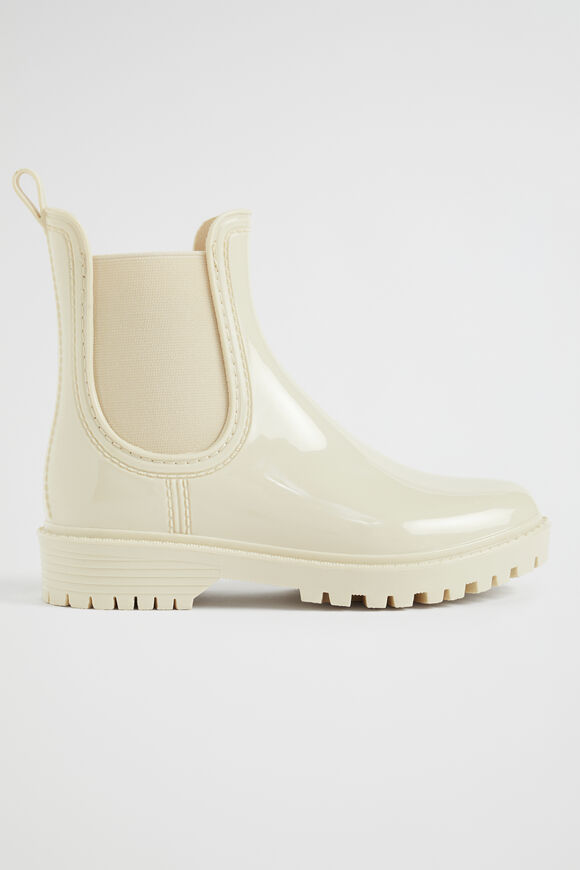 Gusset Shiny Gumboot  Stone  hi-res