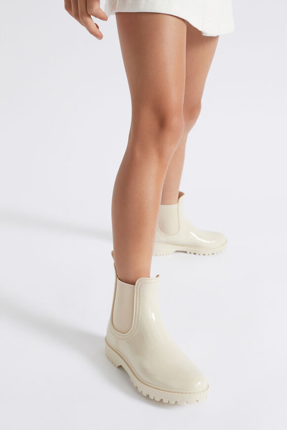 Gusset Shiny Gumboot  Stone  hi-res